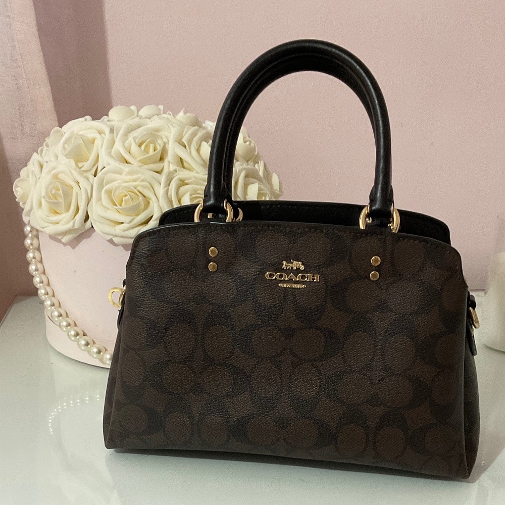 Coach Mini Lillie carryall bag in signature canvas
